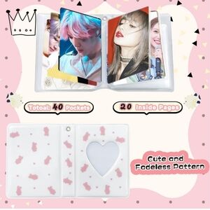 Cute Photo Card Holder with Heart Window photo album kawaii pink heart